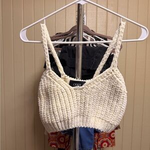 Cider Cream Knit Crop Top